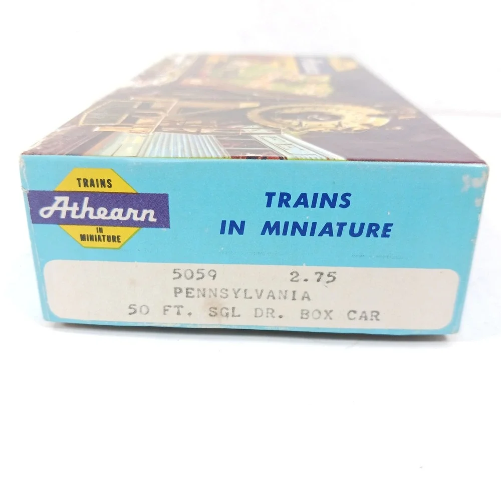 Athearn HO Scale Pennsylvania Railroad 50Ft Sgl Dr Box Car 5059 PRR 118489 Brown
